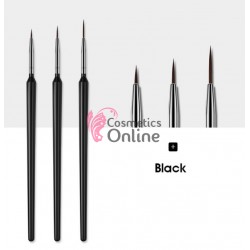 Pensule de unghii set de  3 bucati pentru decor cu varf subtire art PNS14